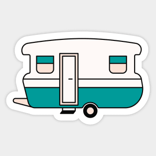 Retro Caravan Camping Trailer Sticker